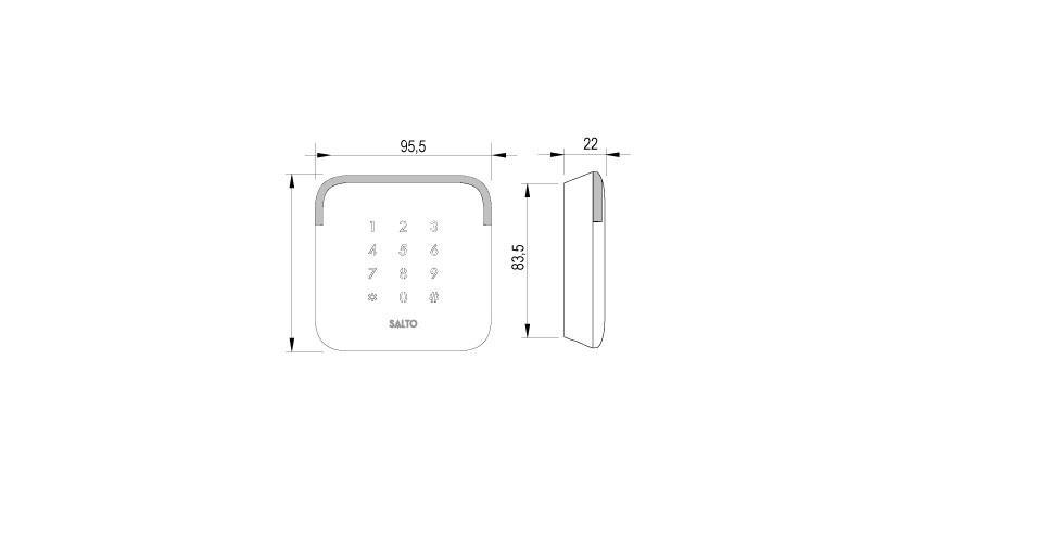 Design XS - European Keypad Wall Reader