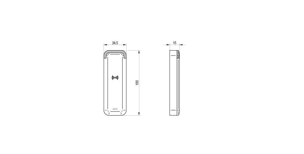 Design XS - Mullion Wall Reader
